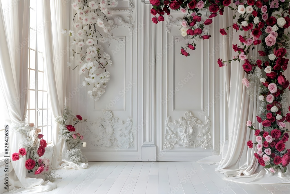 Luxury white Wedding generative AI Luxury white Wedding generative AI