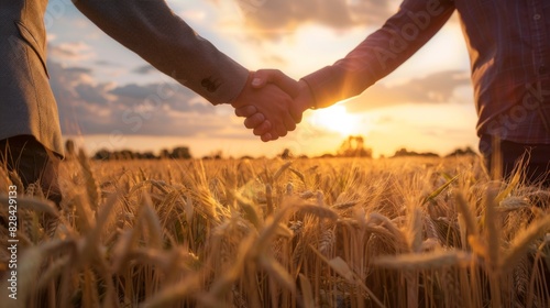 The Handshake in Wheat Field