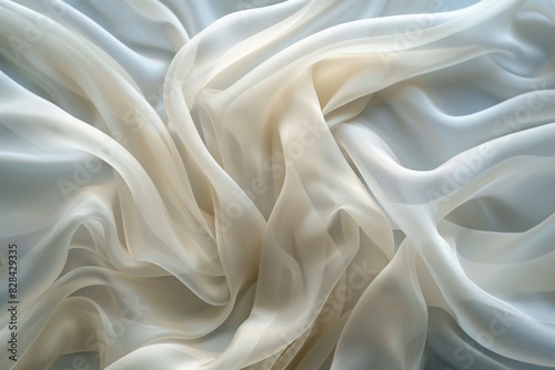 White long silk