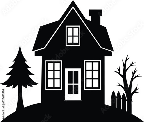 house silhouette vector design Clean and Elegant