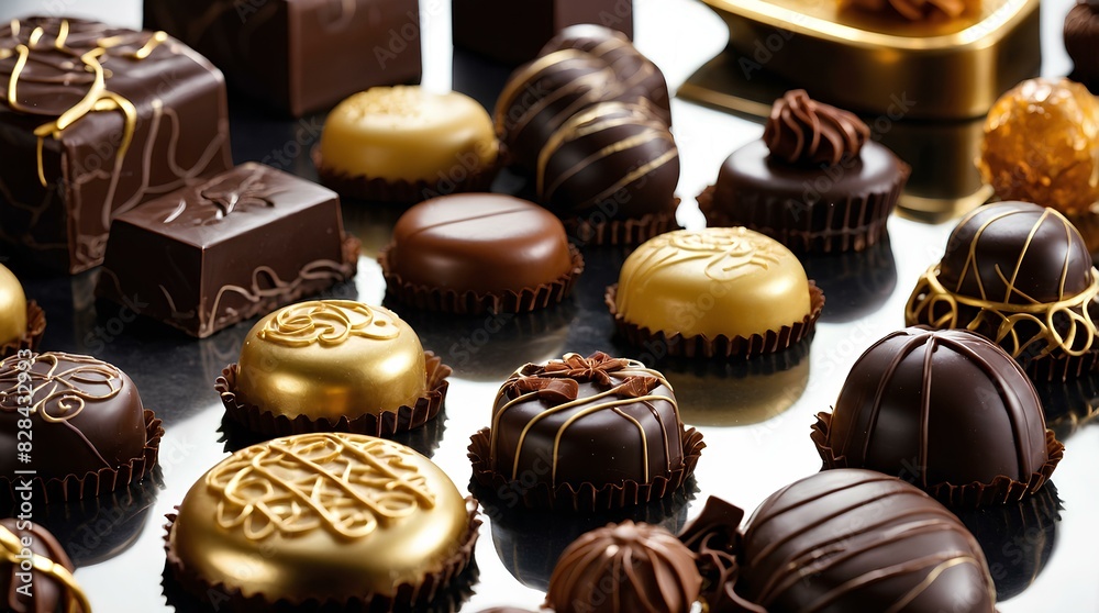 chocolate candies in box chocolate candies in box