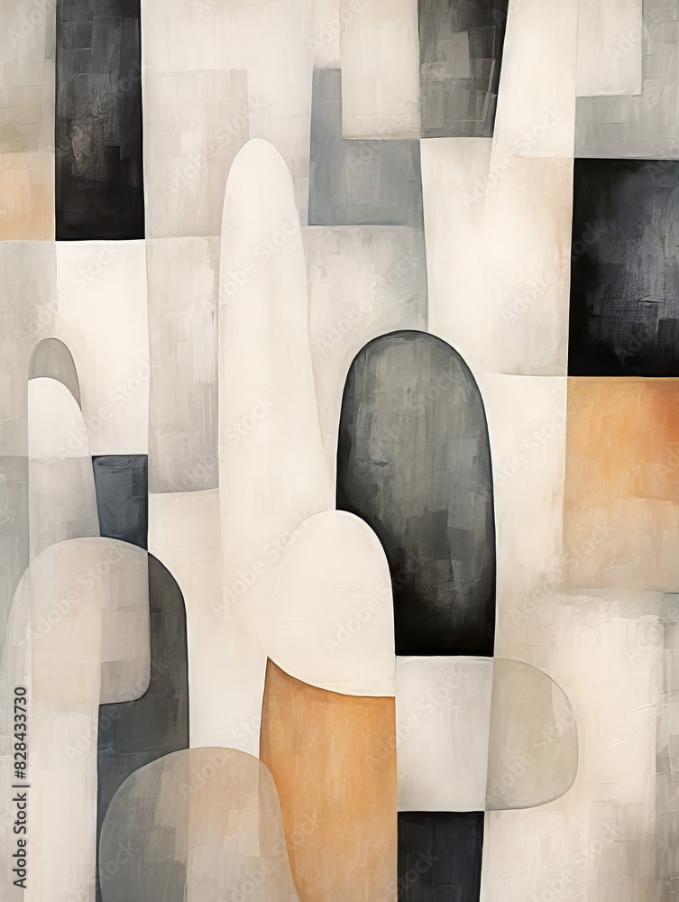 Fototapeta premium Abstract Geometric Irregular Shapes Background