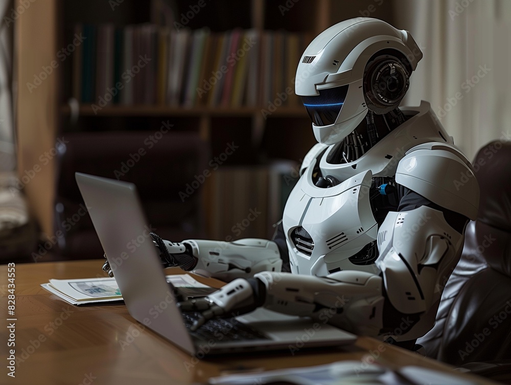 Ai robot work in smart office Ai robot work in smart office