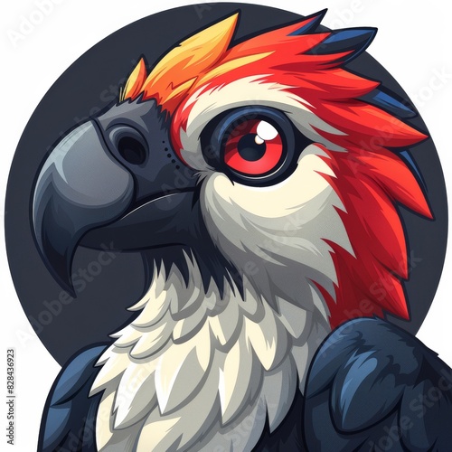 A detailed bearded vulture illustration showcases the bird perched on a rocky ledge, with its keen gaze scanning the landscape below.