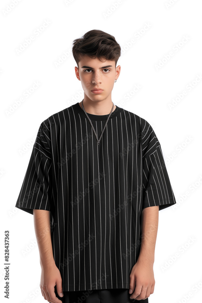 black t shirt mockup on white background