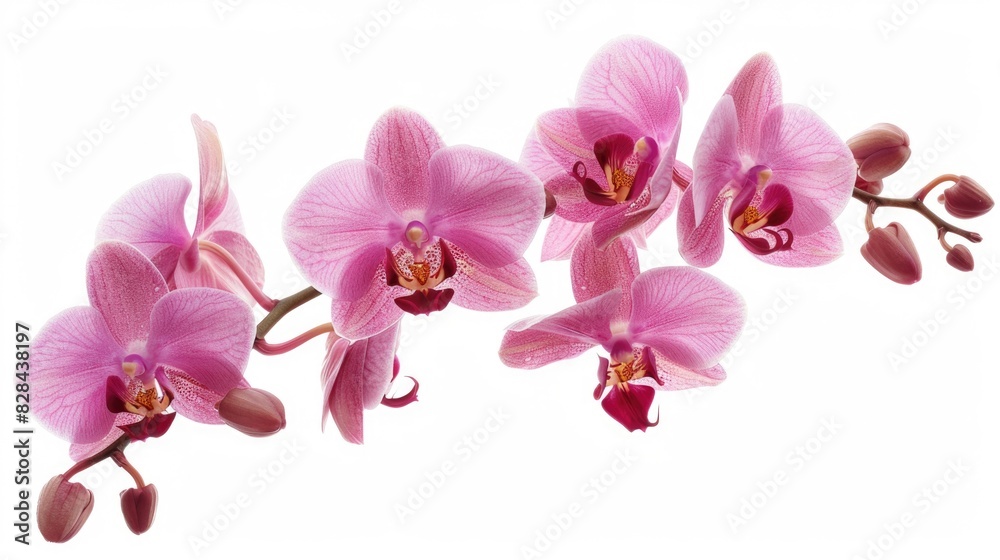 Close up of pink flowers on white background. Ideal for spring themes Close up of pink flowers on white background. Ideal for spring themes