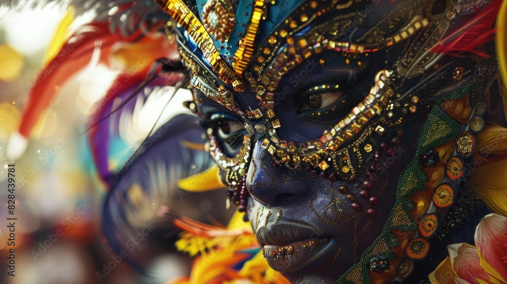 Fototapeta premium A detailed close-up shot of a person in a costume. Perfect for Halloween or costume party themes