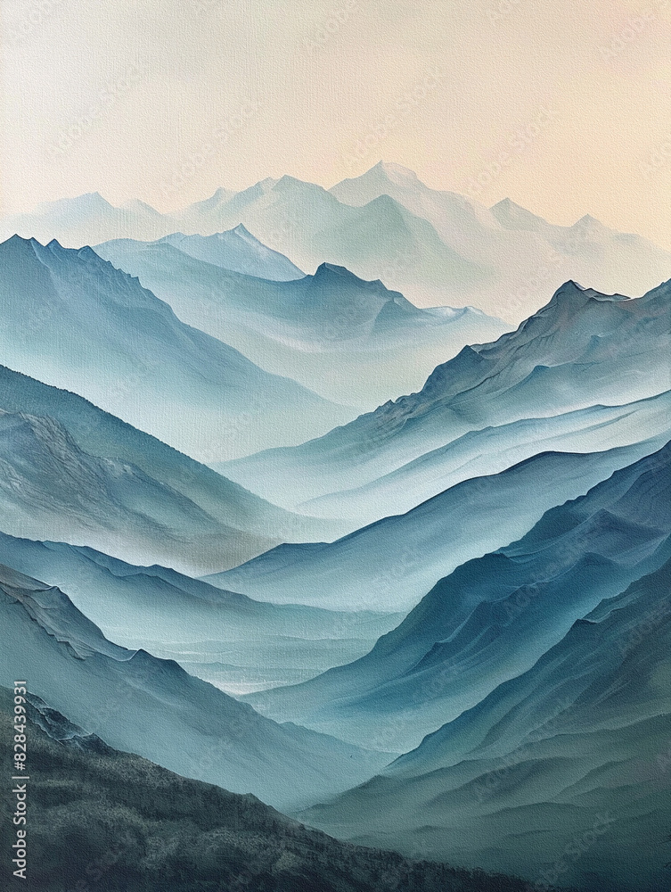 Watercolour liquid abstract landscape design Watercolour liquid abstract landscape design