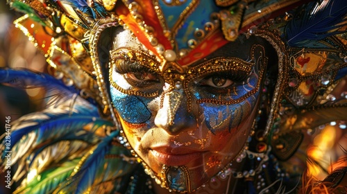 Close-up shot of a person in a costume, suitable for various creative projects