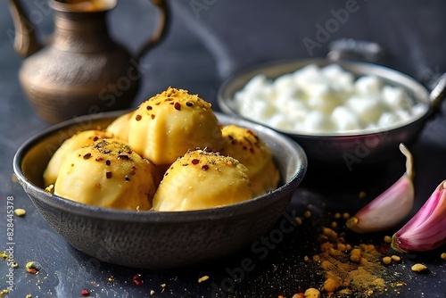 Irresistible delight Ras Malai a creamy and traditional Indian sweet photo