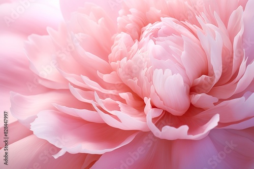 Delicate Pink Peony Close-Up  Soft Petals Embodying Floral Beauty. Generative AI