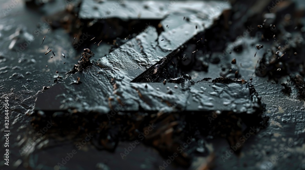 A detailed view of a chocolate piece on a table. Perfect for food and dessert concepts A detailed view of a chocolate piece on a table. Perfect for food and dessert concepts