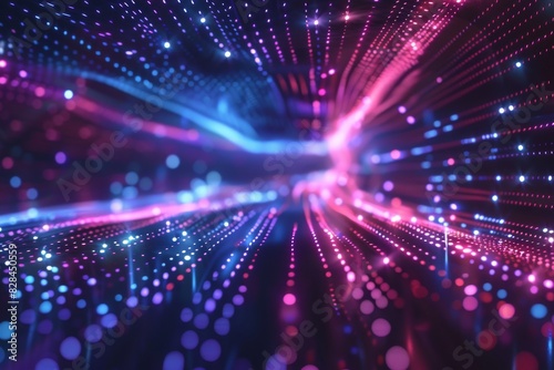 Wallpaper Mural 5G or 6G dot line mobile technology. Wireless data network and connection technology concept. high-speed futuristic background. vector design.  Torontodigital.ca