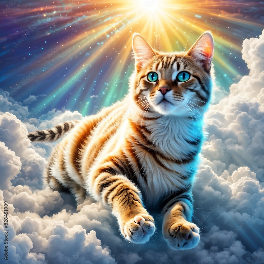 Generative AI, A cat in the clouds Generative AI, A cat in the clouds
