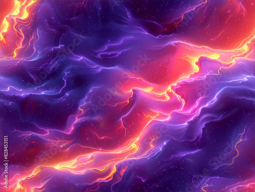 A colorful, swirling galaxy with purple and orange hues © Bonya Sharp Claw