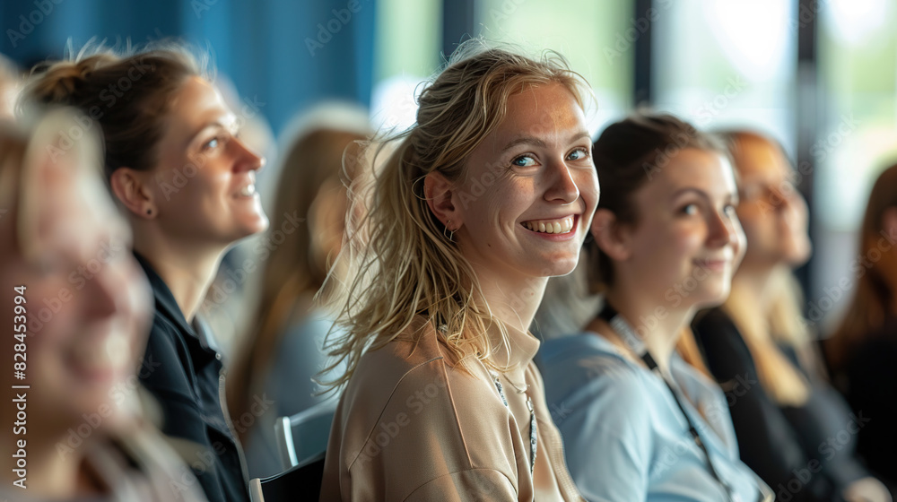 A group of women at a seminar A group of women at a seminar