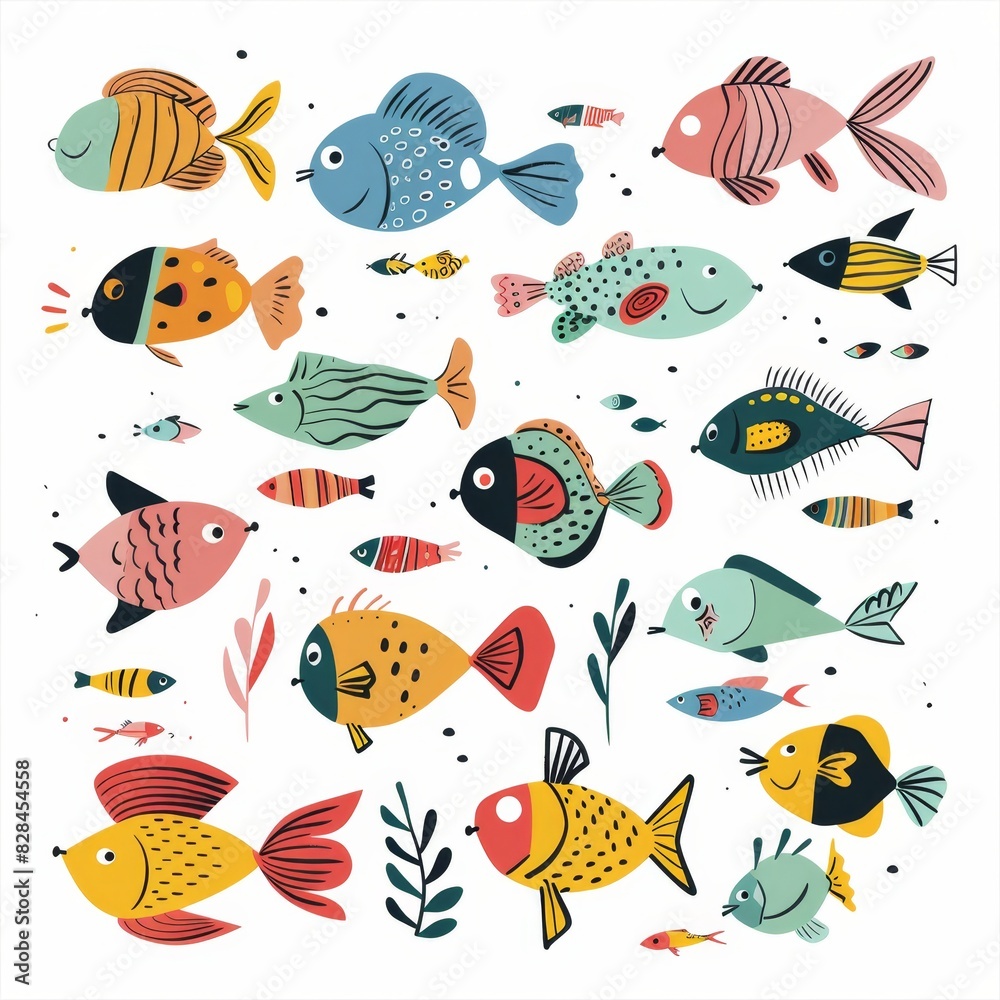 Fish flat icon, mackerel shape, minimal fishing symbol, tuna silhouette, salmon sign, color fish Fish flat icon, mackerel shape, minimal fishing symbol, tuna silhouette, salmon sign, color fish