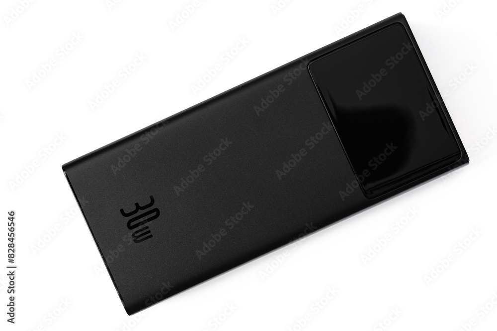 black power bank isolated black power bank isolated