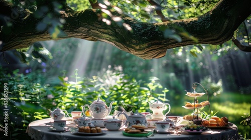 Table Set With Many Plates of Food