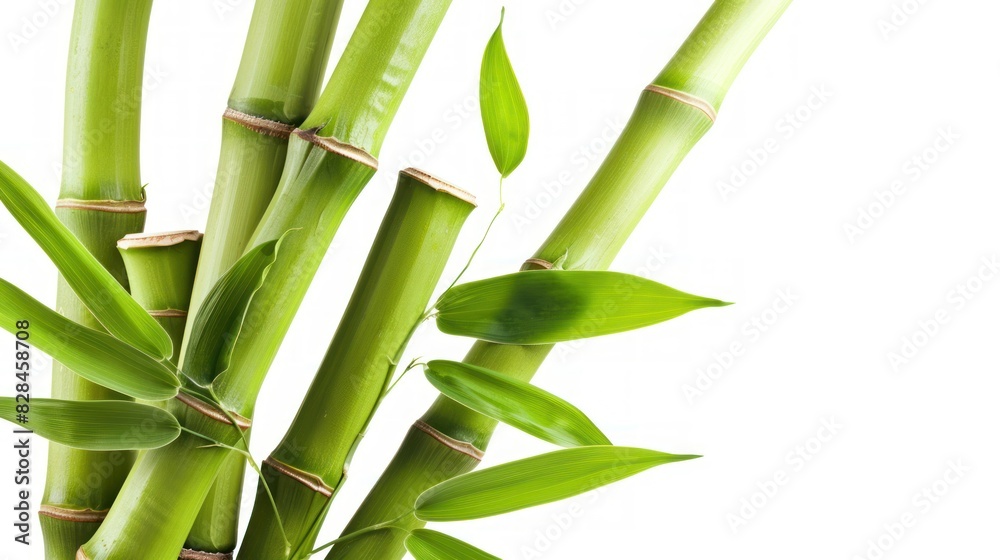 Obraz premium bamboo, isolated on white Environmentally friendly friend