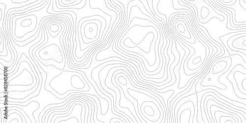 Black and white wave Seamless line. Vector geographic contour map. Topography map background. Topography relief. White wave paper curved reliefs abstract. Topographic map patterns,topography line map. photo