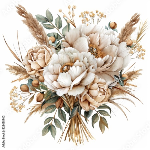 Elegant Floral Arrangement for Wedding Decor Generative AI photo