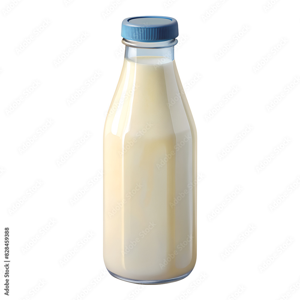 Bottle of milk Isolated on Clean White and transparent Background Bottle of milk Isolated on Clean White and transparent Background