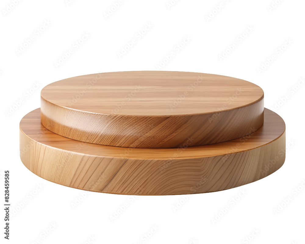 Isolated wooden mini podium for product presentation on transparent background Isolated wooden mini podium for product presentation on transparent background