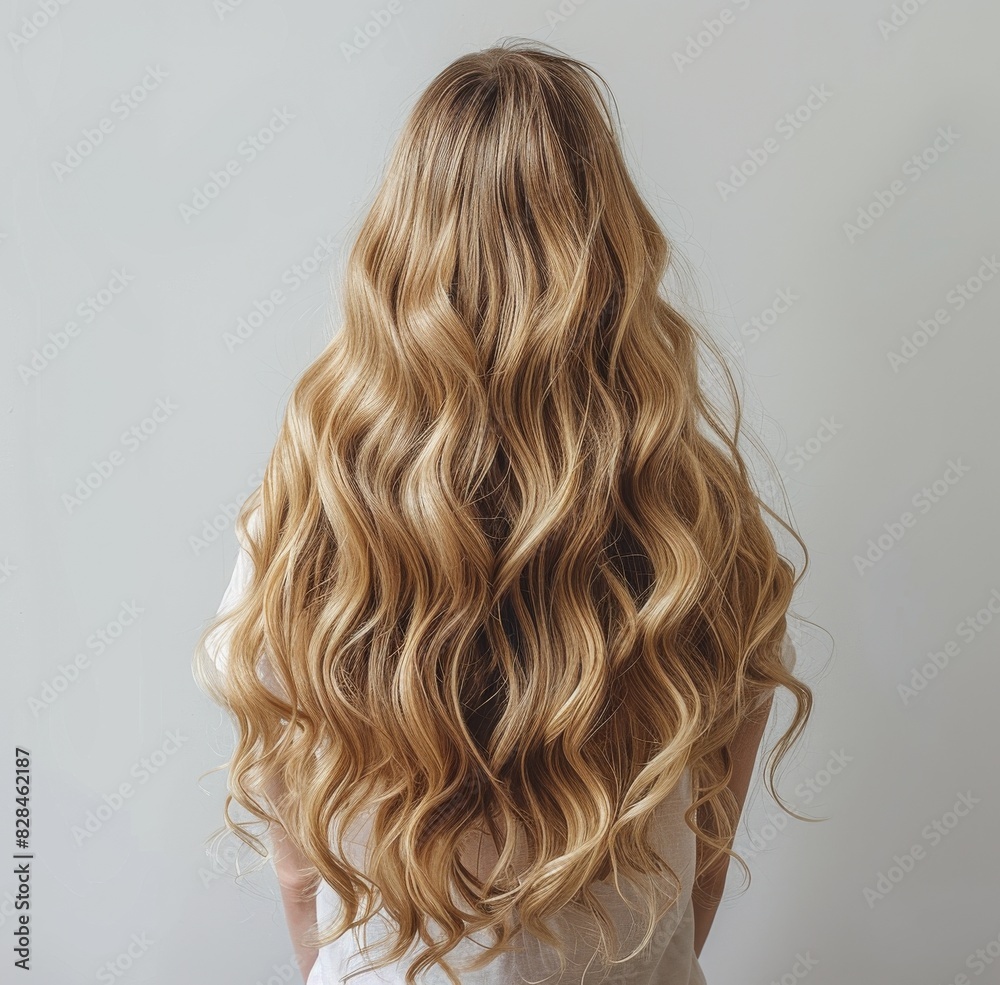 Woman With Long Blonde Hair Seen From Behind Woman With Long Blonde Hair Seen From Behind