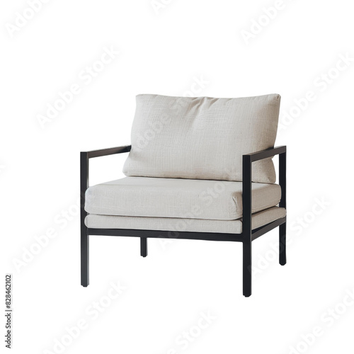 Modern sofa on isolated transparent background. Furniture for the modern interior, minimalist design. © GENi