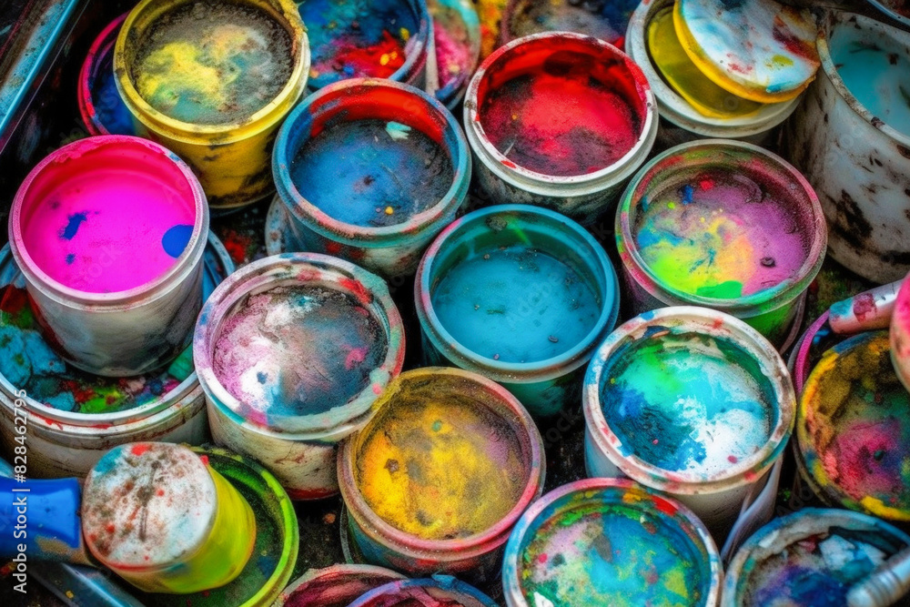 A painter colourful canvas A painter colourful canvas