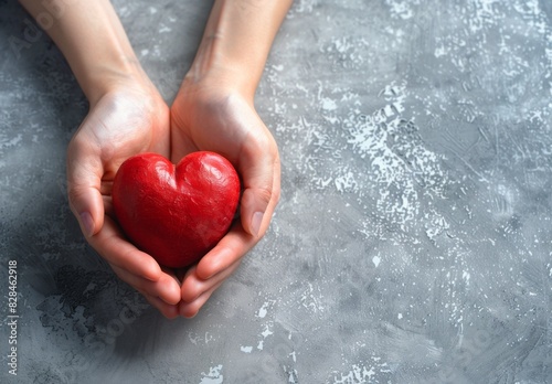 Person Holding Red Heart