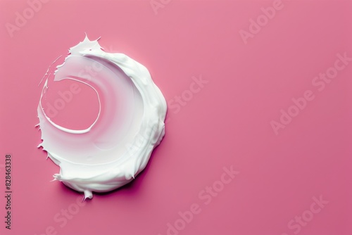 Pink Background With a Dollop of Whipped Cream