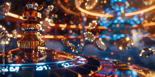 Close Up of Metal Object With Background Lights