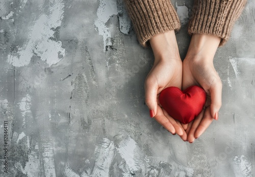 Person Holding Red Heart