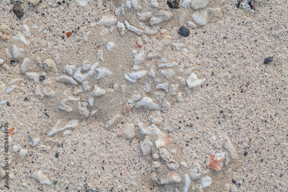 Sand with Beachrock. Beachrock is a friable to well-cemented sedimentary rock that consists of a variable mixture of gravel-, sand-, and silt-sized sediment. fragments of coral and shells . Geology Sand with Beachrock. Beachrock is a friable to well-cemented sedimentary rock that consists of a variable mixture of gravel-, sand-, and silt-sized sediment. fragments of coral and shells . Geology