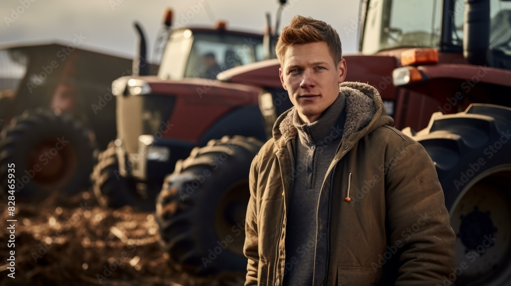 Young Farmer Working Hard in a Field