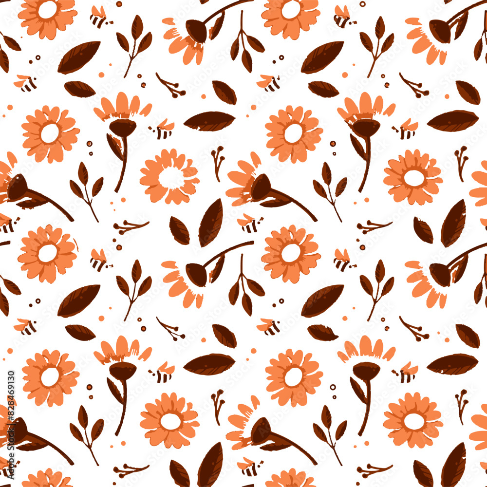 seamless pattern with flowers