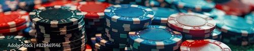 poker chips close-up