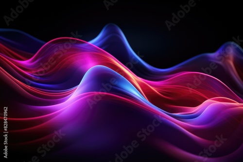 Techno Wave - Abstract Futuristic Digital Pattern