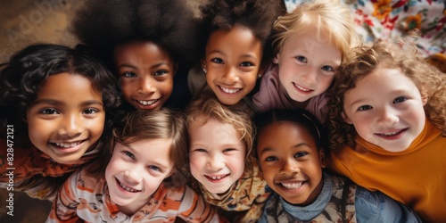 Group of children posing for picture