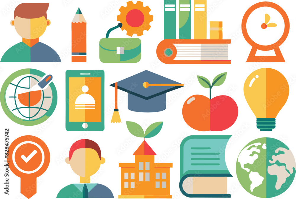 Education and university icon set. Full Vector illustration Outline Style Icons. Education and university icon set. Full Vector illustration Outline Style Icons.