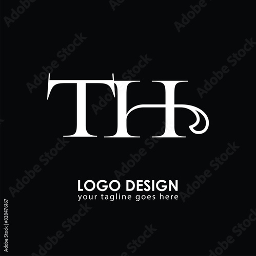 TH TH Logo Design, Creative Minimal Letter TH TH Monogram