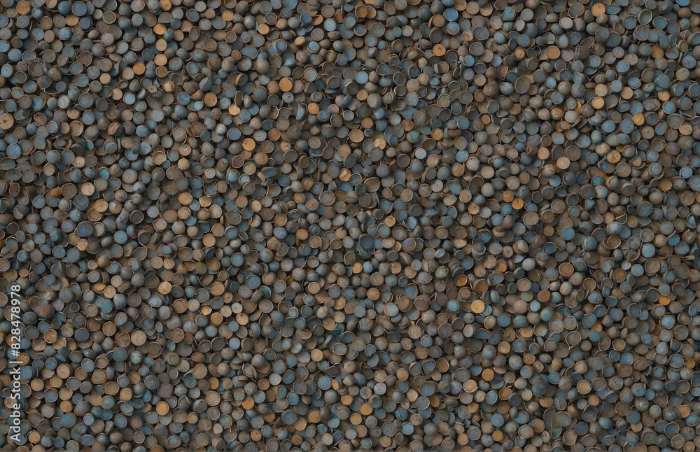 A close up of a pile of small brown and black stones A close up of a pile of small brown and black stones