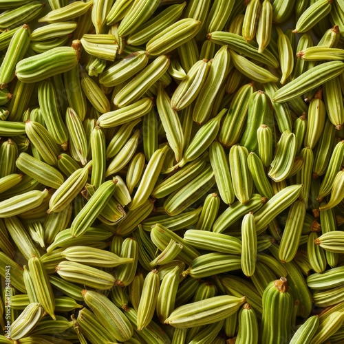 Fennel seeds texture background, Foeniculum vulgare pattern, fennel banner, finocchio mockup