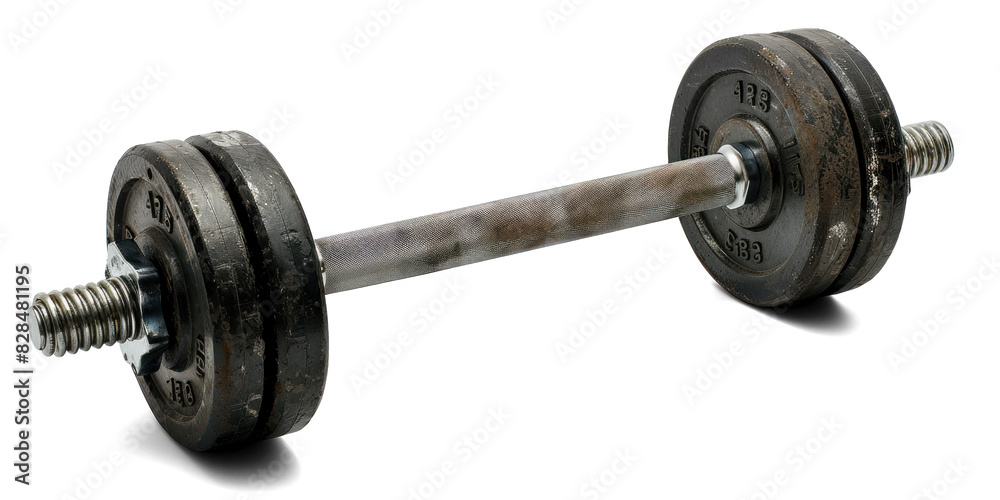 Adjustable Iron Dumbbell on Transparent Background Adjustable Iron Dumbbell on Transparent Background