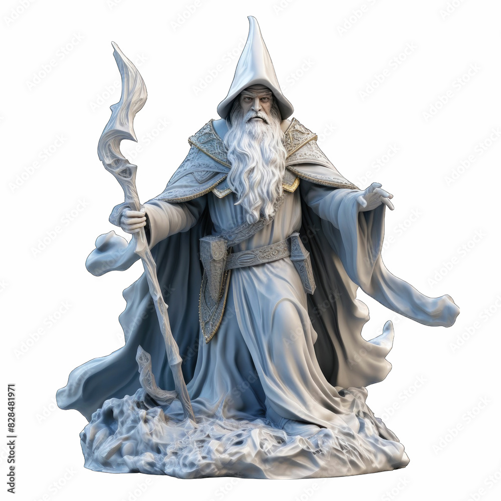 Obraz premium aidesigner0978 Divine Render Wizard on white background