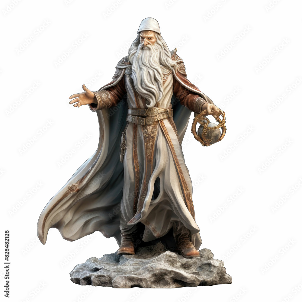 Obraz premium aidesigner0978 Divine Render Wizard on white background