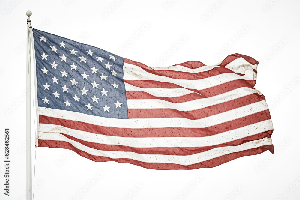 Obraz premium Old Glory Waving in the Wind