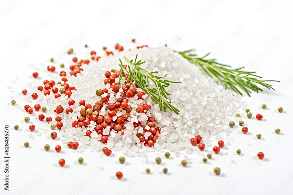 Fototapeta premium Salt, Peppercorns and Rosemary